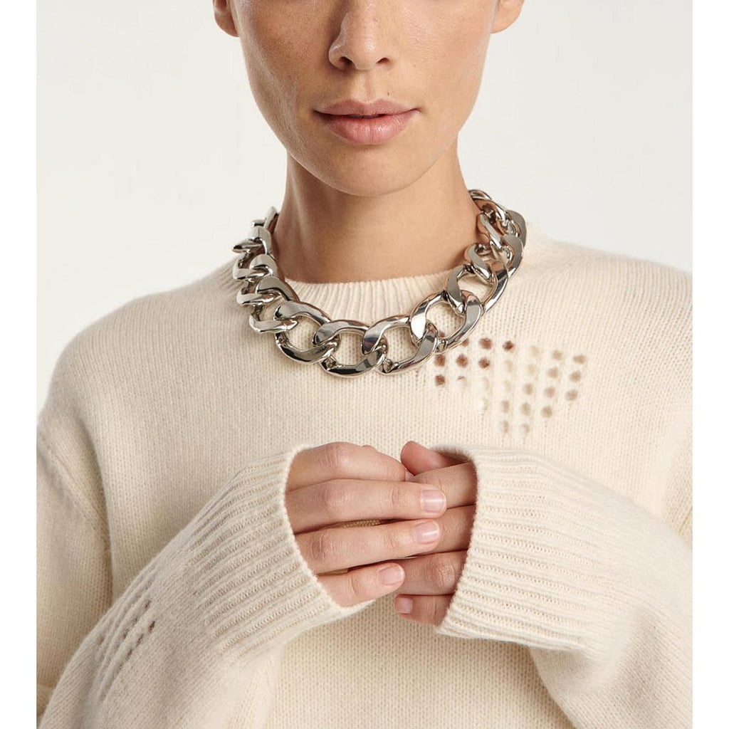 Pull Fin Laine Écru À Détail Texturé - Femme - The Kooples - The Bradery
