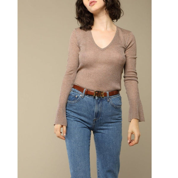 Pull Francoise - Maille Lurex Or - Rouje* - The Bradery