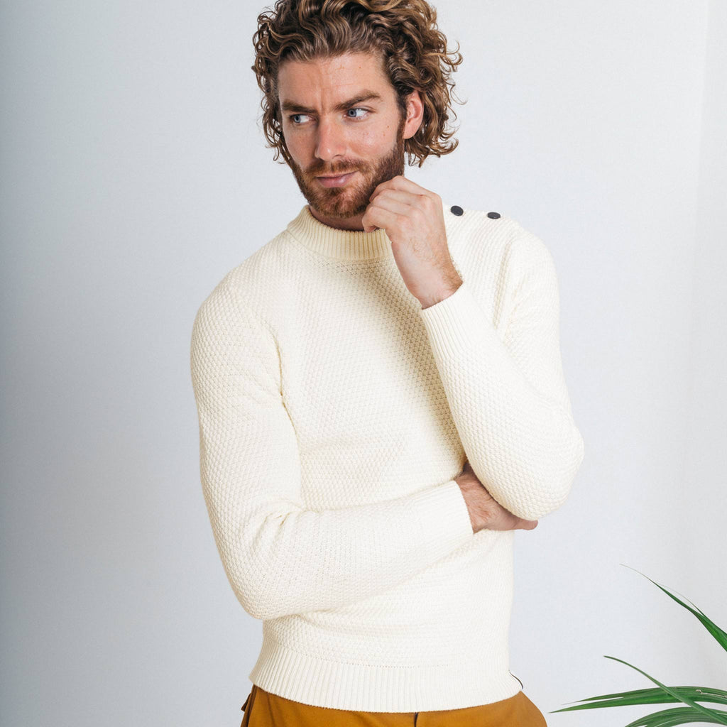 Pull Lucio Cotton - Ecru Prêt A Porter Faguo