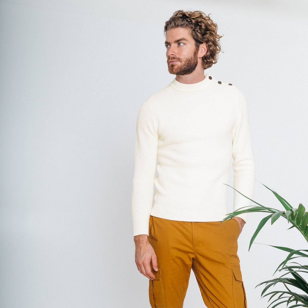 Pull Lucio Cotton - Ecru Prêt A Porter Faguo