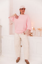 HONORINE Rosé Poudré - Pull Laine