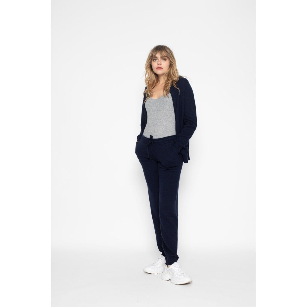 Pull Zippé A Capuche Emma Marine, 100% Cachemire, 2 Fils, Jersey - Femme - Perfect Cashmere - Perfect Cashmere* - The Bradery