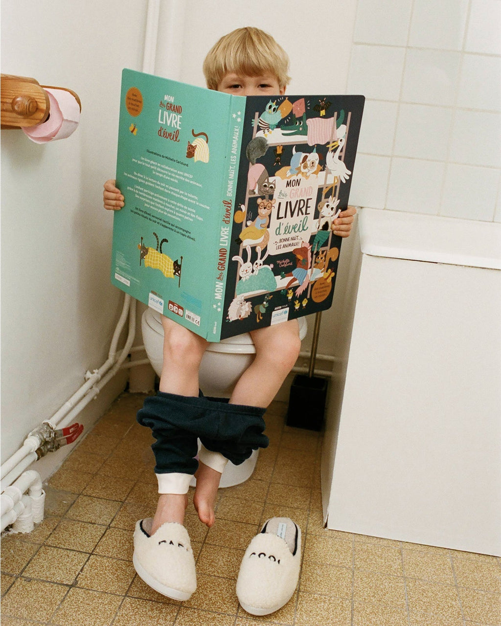 Les Chaussons Papa Cool En Laine Bouclette - Angarde X Émoi Émoi
