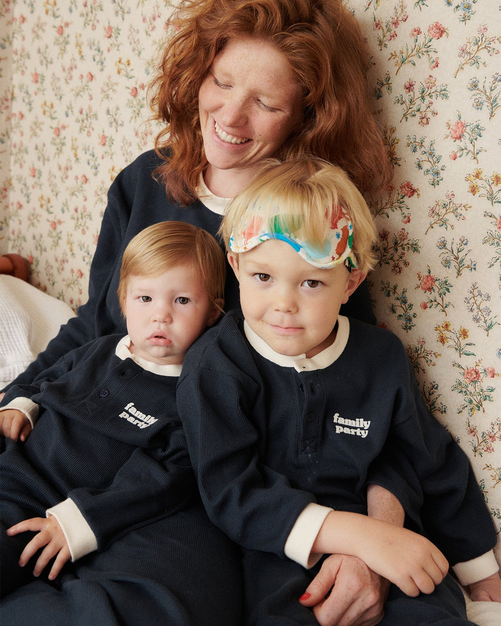 Le Bas De Pyjama Family Party Femme En Coton Bio Nid D'Abeille - Charbon