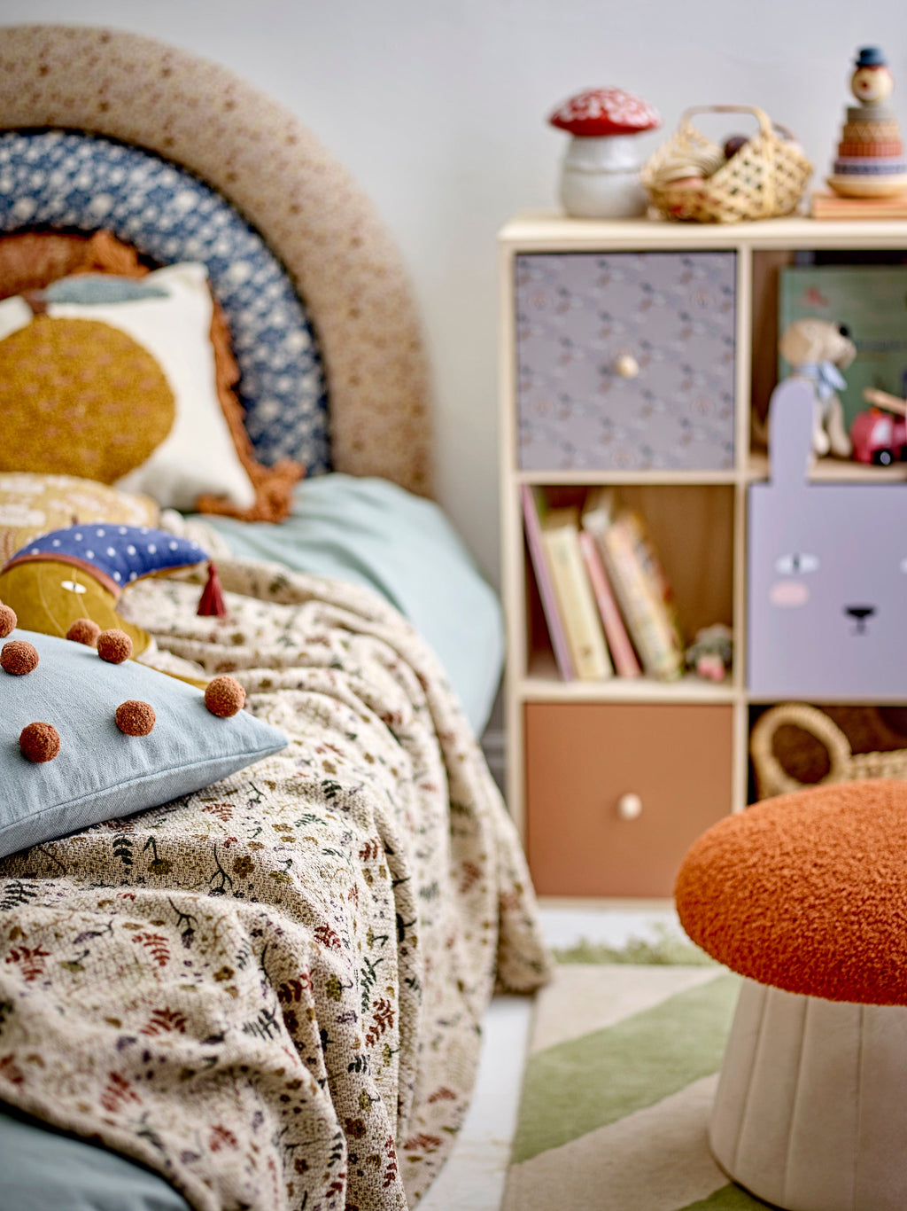 Bertil - Pouf - Rouge - Polyester