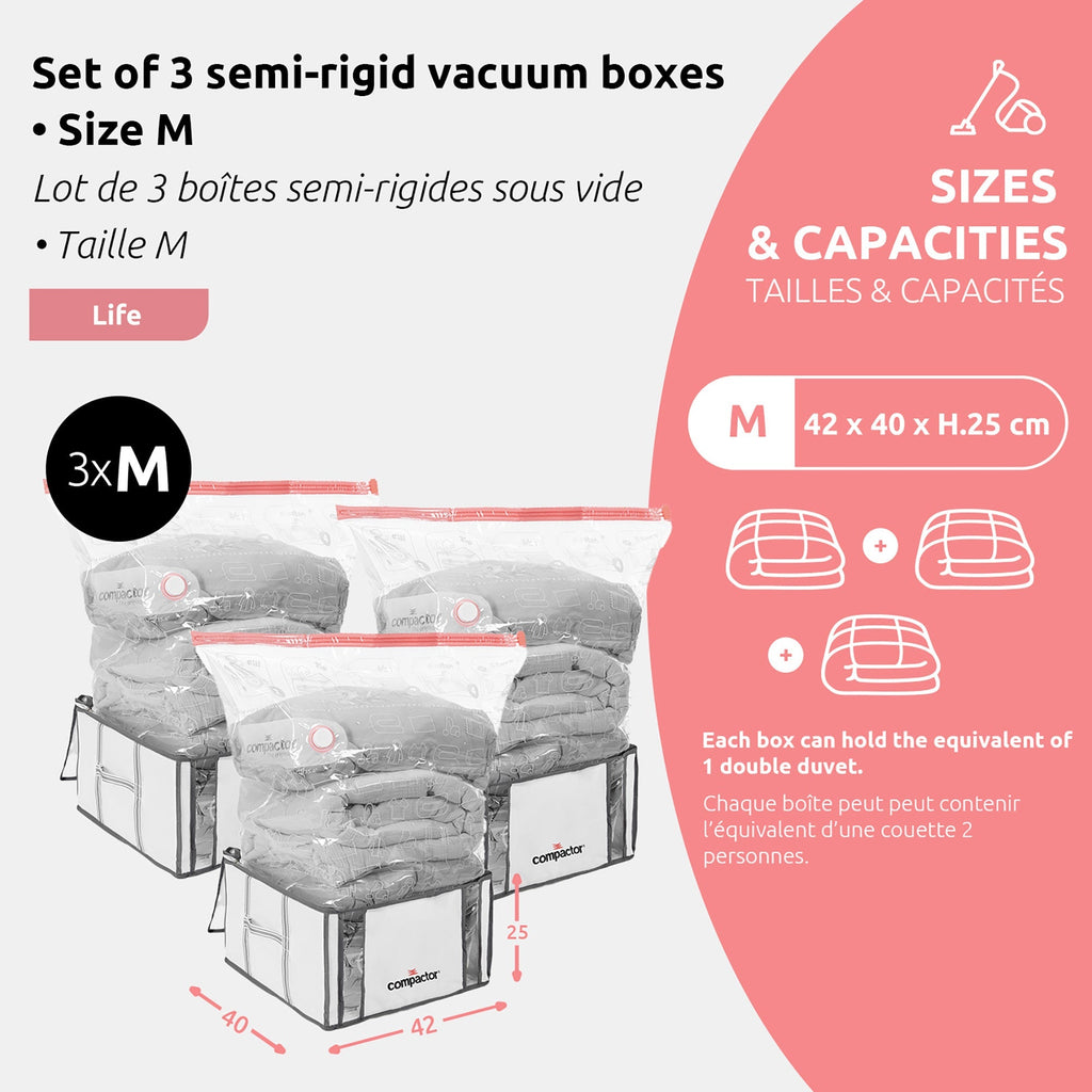 Lot 3 Housses Rangement Sous Vide M