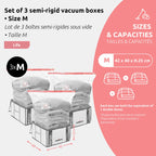 Lot 3 Housses Rangement Sous Vide M