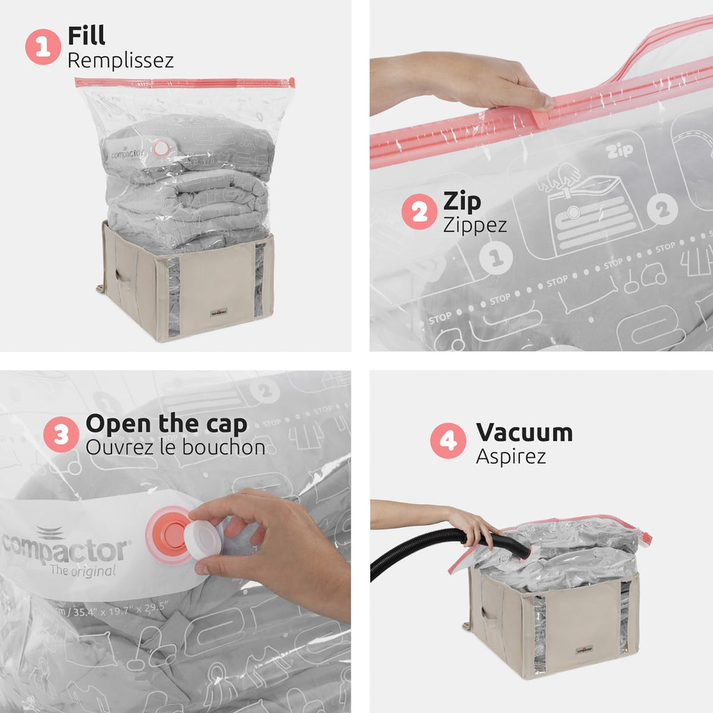 Lot 3 Housses Rangement Sous Vide M