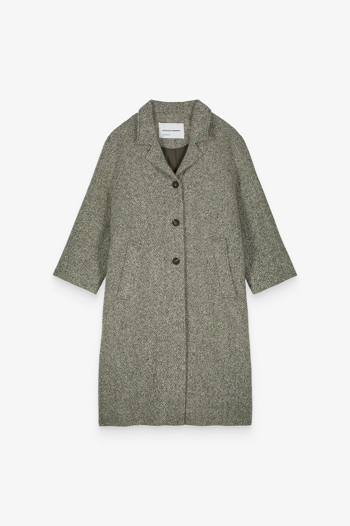 Margaux Lonnberg - Manteau Randal - Tweed Light Greeen