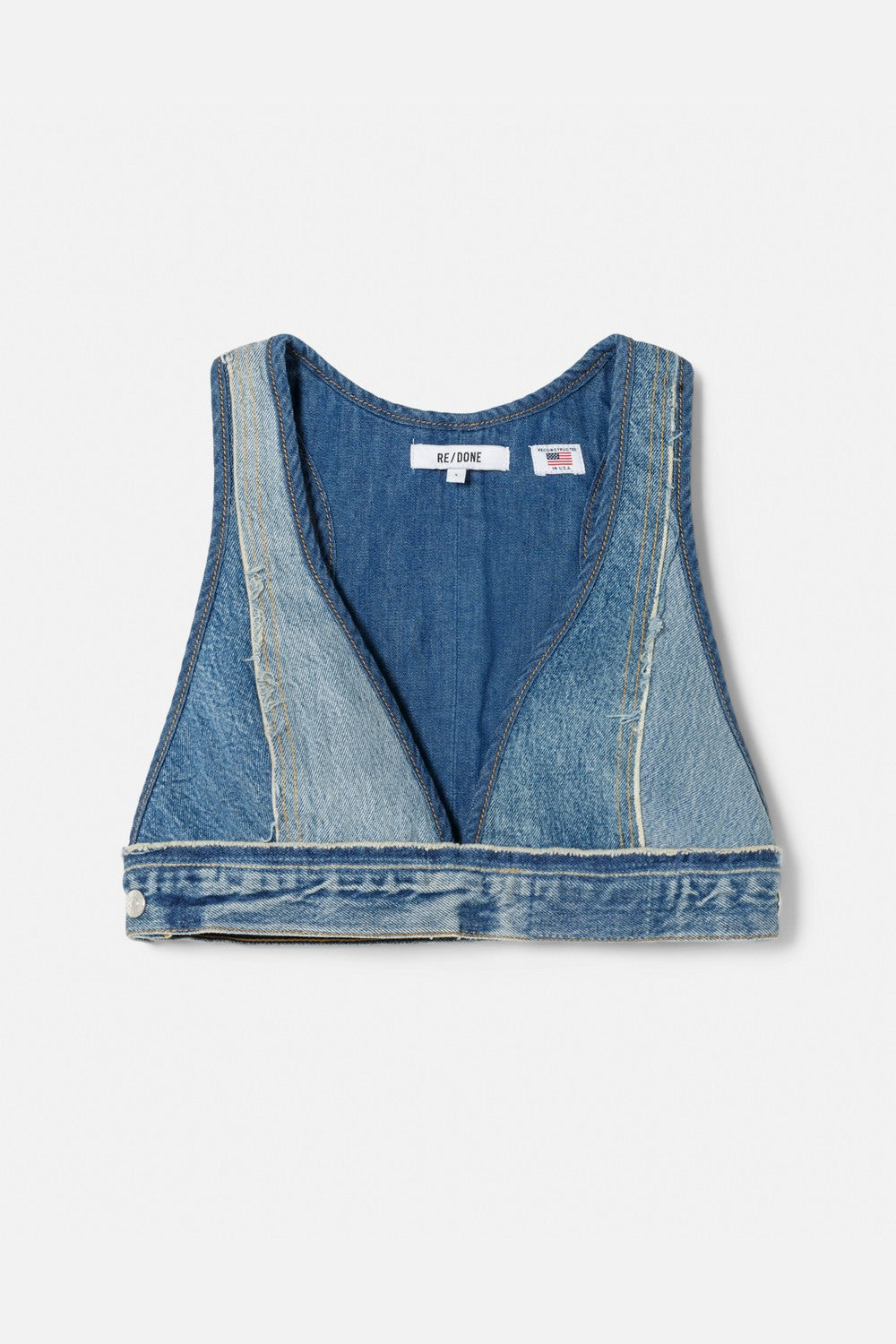 Top Levis Denim Bra - Tinted Indigo Fray