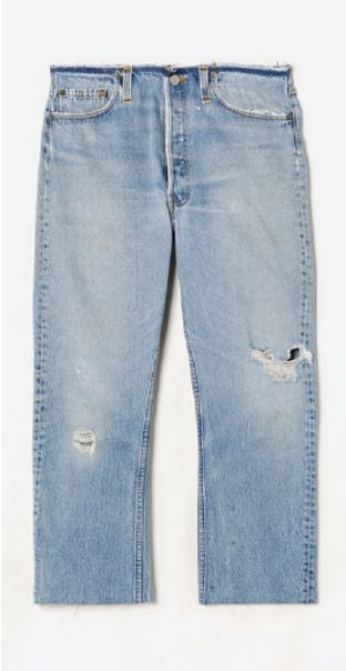 Jean Levis Raw Waist Low Slung - Indigo