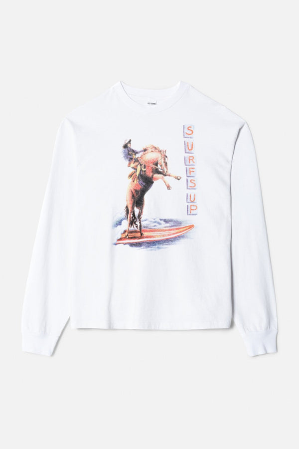 T-Shirt Long Sleeve Boyfriend Surfs Up - Optic White