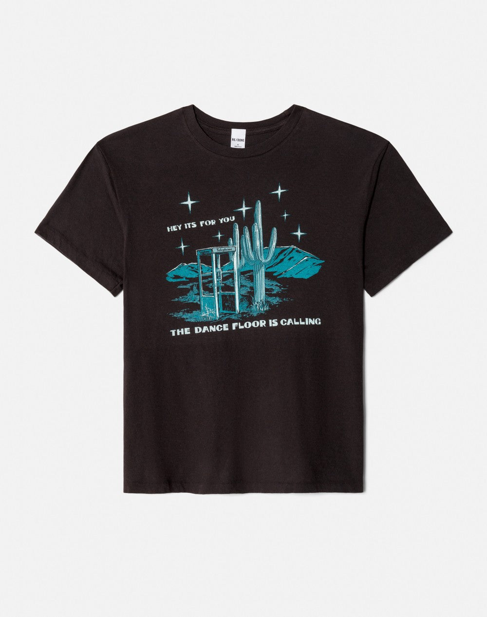 T-Shirt 90S Easy Dancefloor Calling - Washed Black