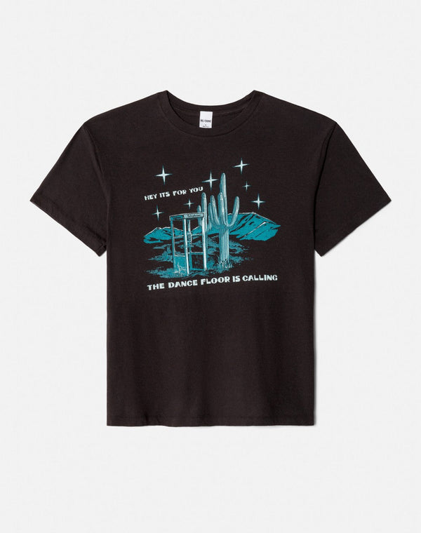 T-Shirt 90S Easy Dancefloor Calling - Washed Black