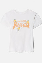 T-Shirt Classic Peach - Vintage White