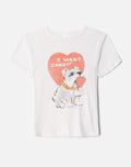 T-Shirt Classic I Want Candy - Vintage White