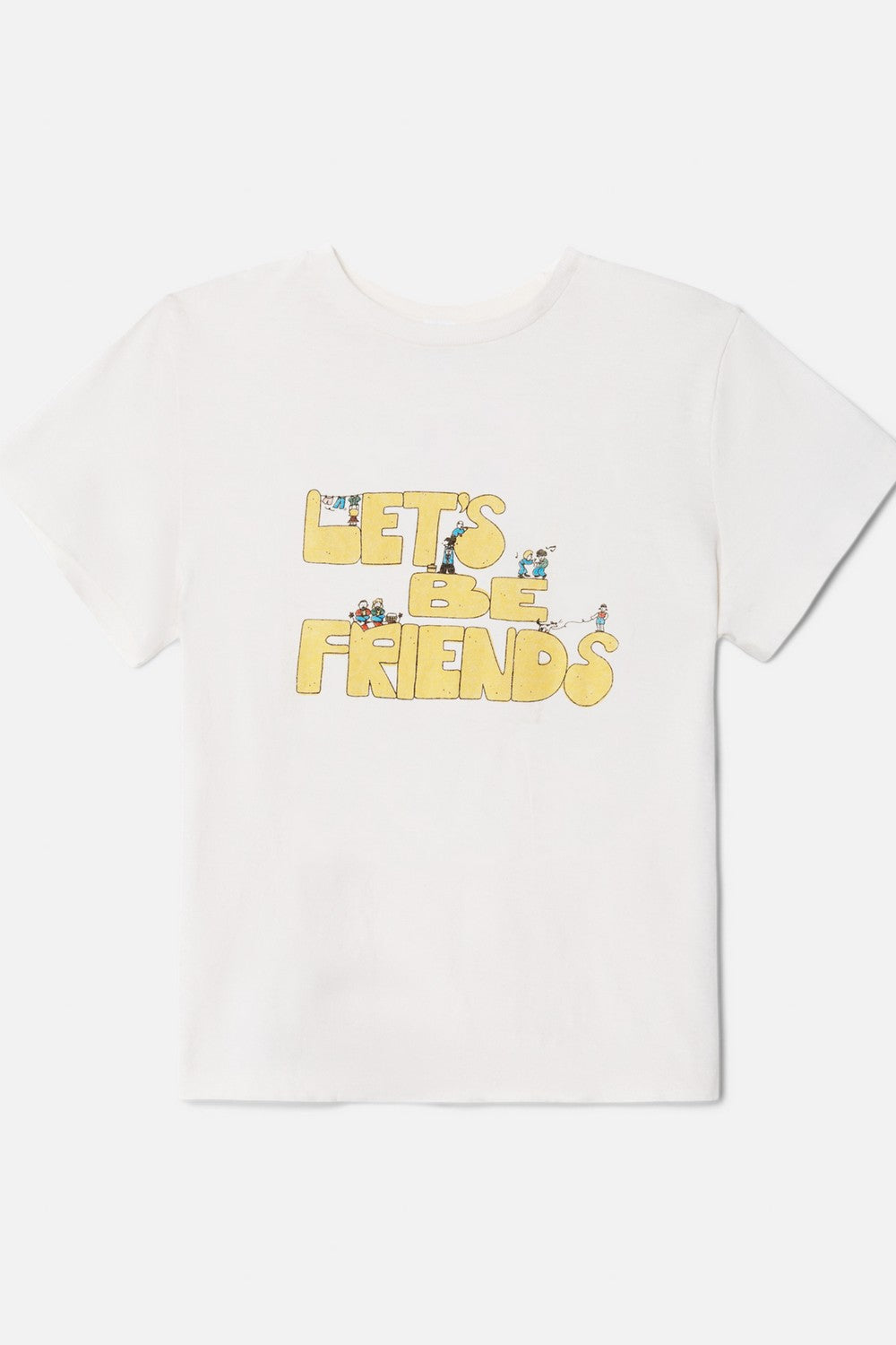T-Shirt Classic Lets Be Friends - Vintage White