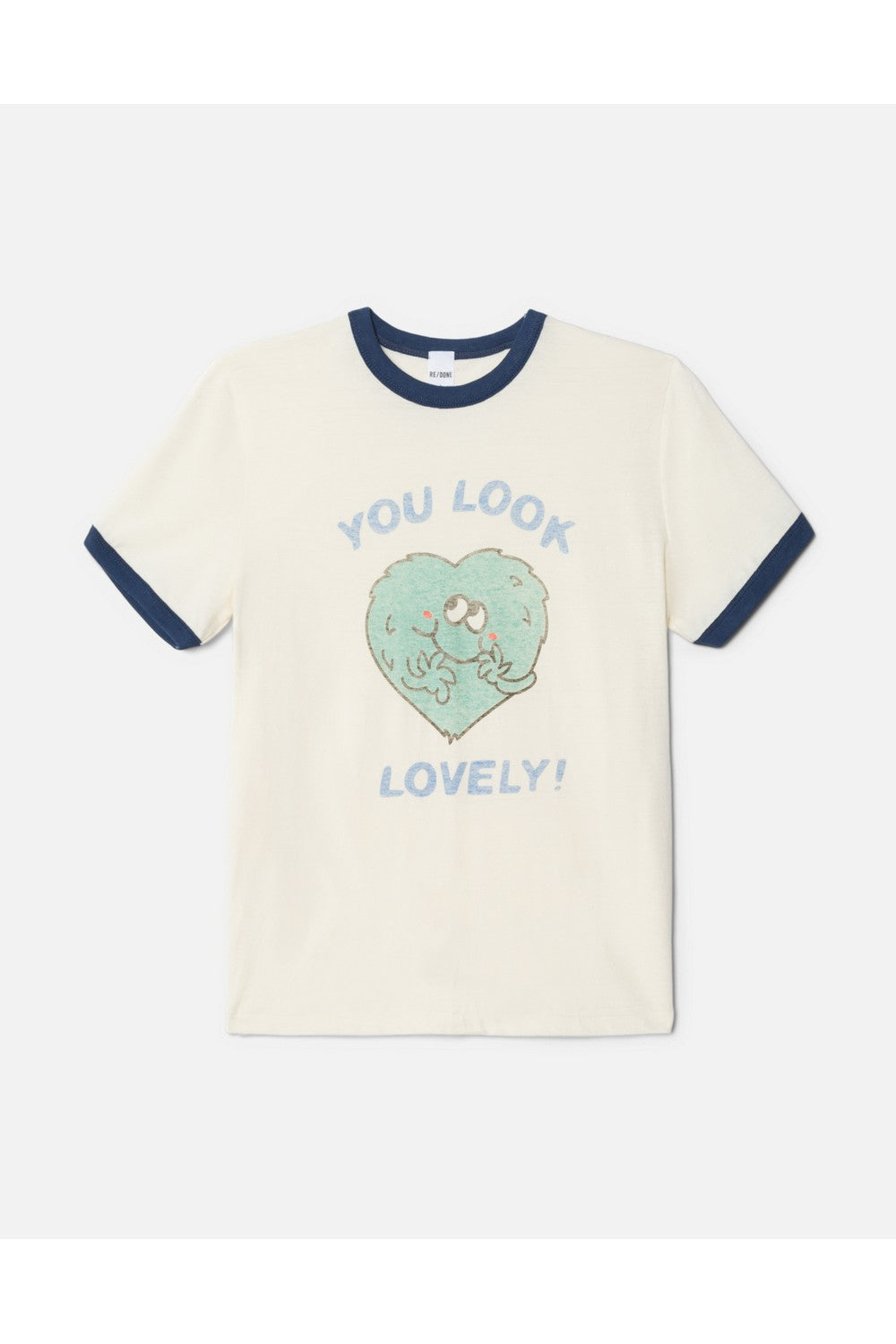 T-Shirt Ringer Lovely - Vintage Ivory/Midnig