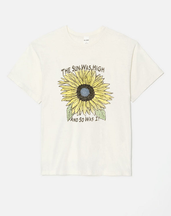 T-Shirt 90S Easy Sunflower - Vintage White