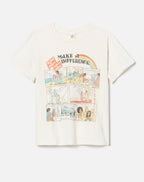 T-Shirt Classic Make A Difference - Vintage White