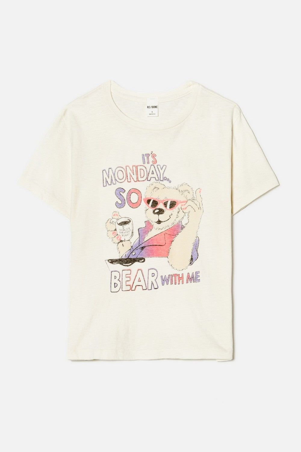 T-Shirt Classic Bear With Me - Vintage White