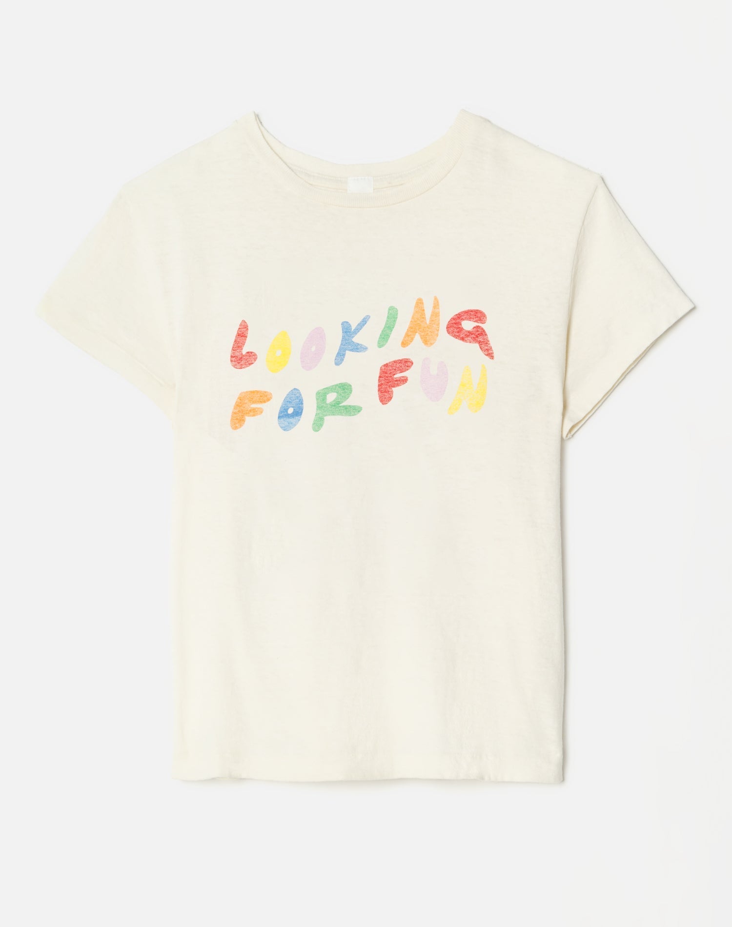 T-Shirt Classic Looking For Fun - Vintage White