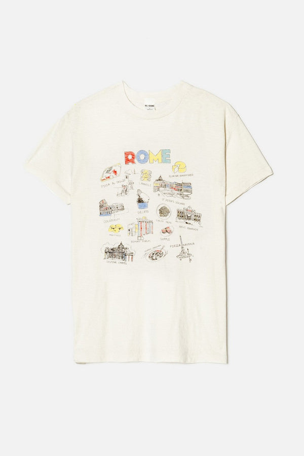 T-Shirt 70S Loose Rome - Vintage White