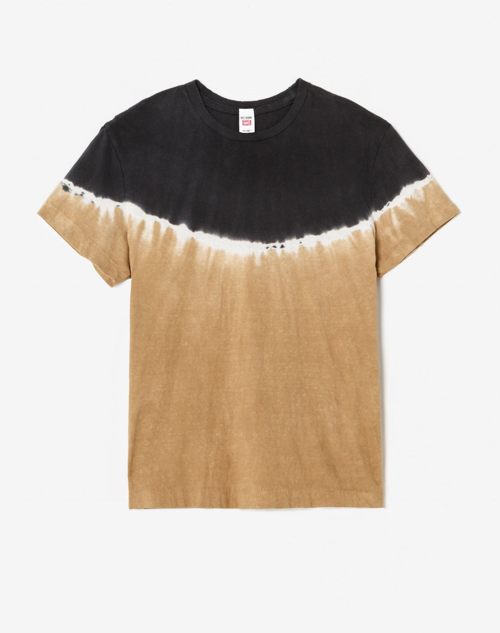T-Shirt 70S Loose - Khaki Black Top Dye