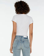 T-Shirt -60S Slim Bodysuit - Optic White