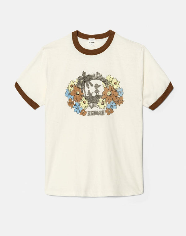 T-Shirt Ringer Hawaii - Vintage Ivory W Sien
