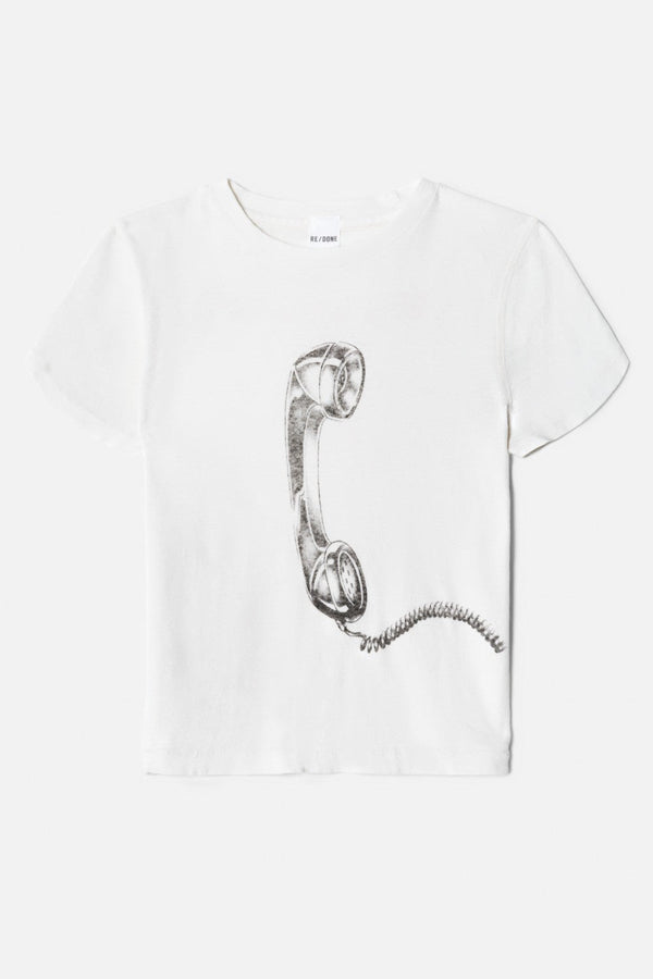 T-Shirt 90S Baby Call Me - Vintage White