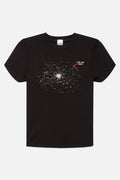 T-Shirt 90S Baby Rhinestone Space - Washed Black