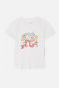 T-Shirt High Neck Slim Raglan In The Sky - Vintage White