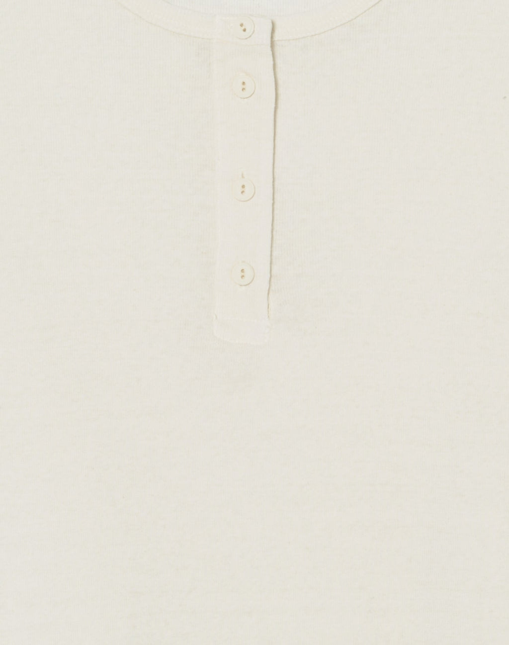 Short 60S Sleeve Henley - Vintage White