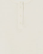 Short 60S Sleeve Henley - Vintage White