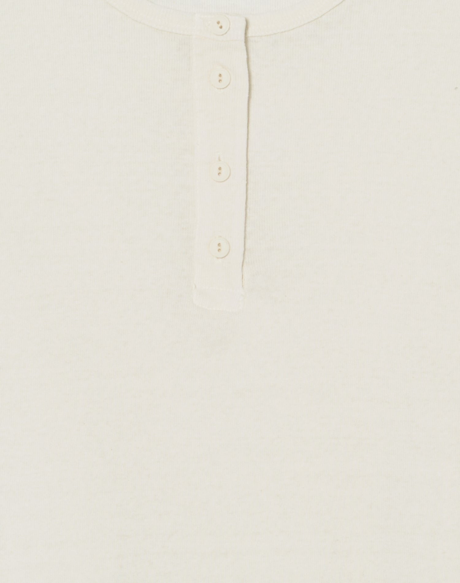 Short 60S Sleeve Henley - Vintage White