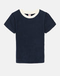 T-Shirt 90S Baby - Navy With Ivory