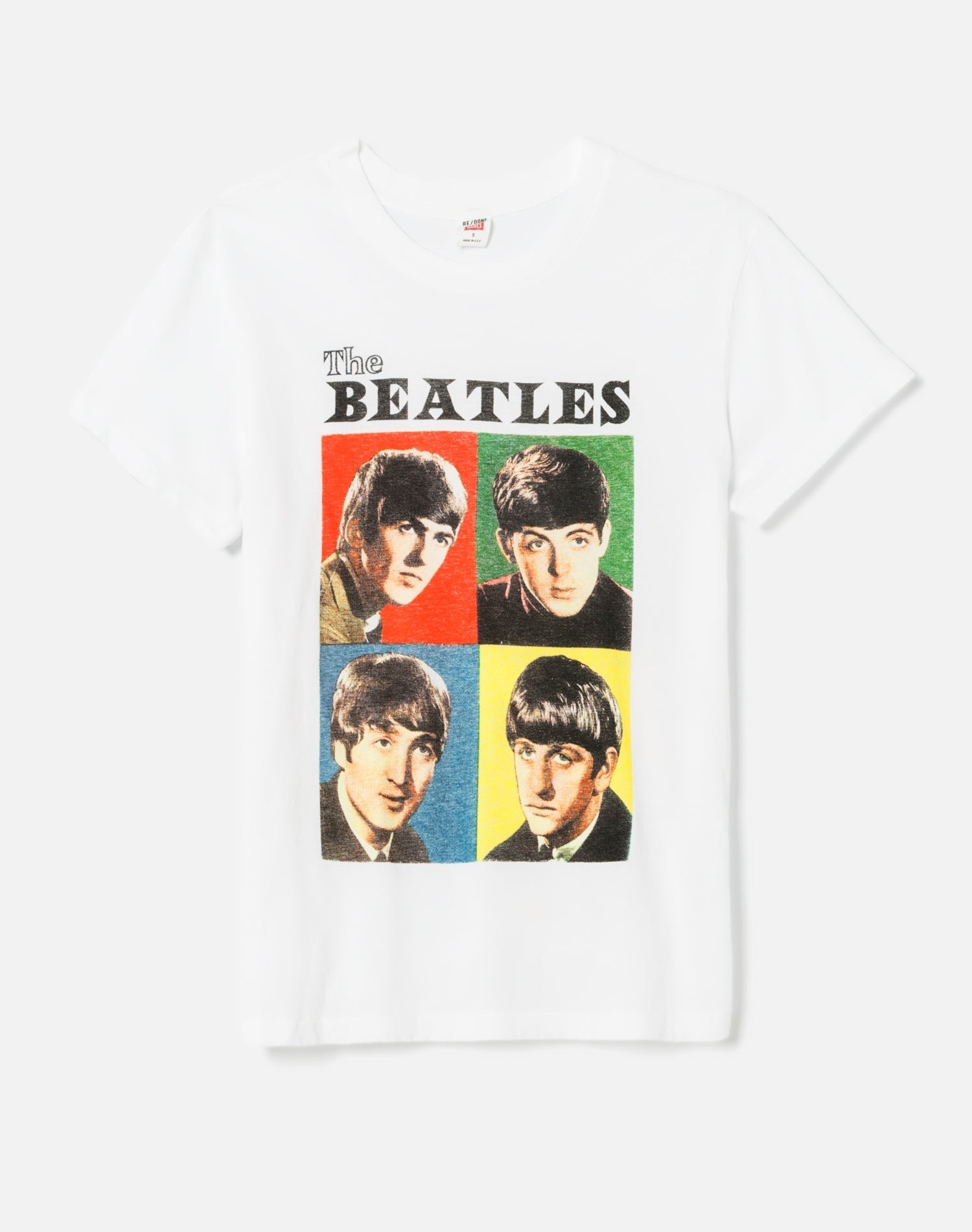 T-Shirt 70S Loose The Beatles - Optic White