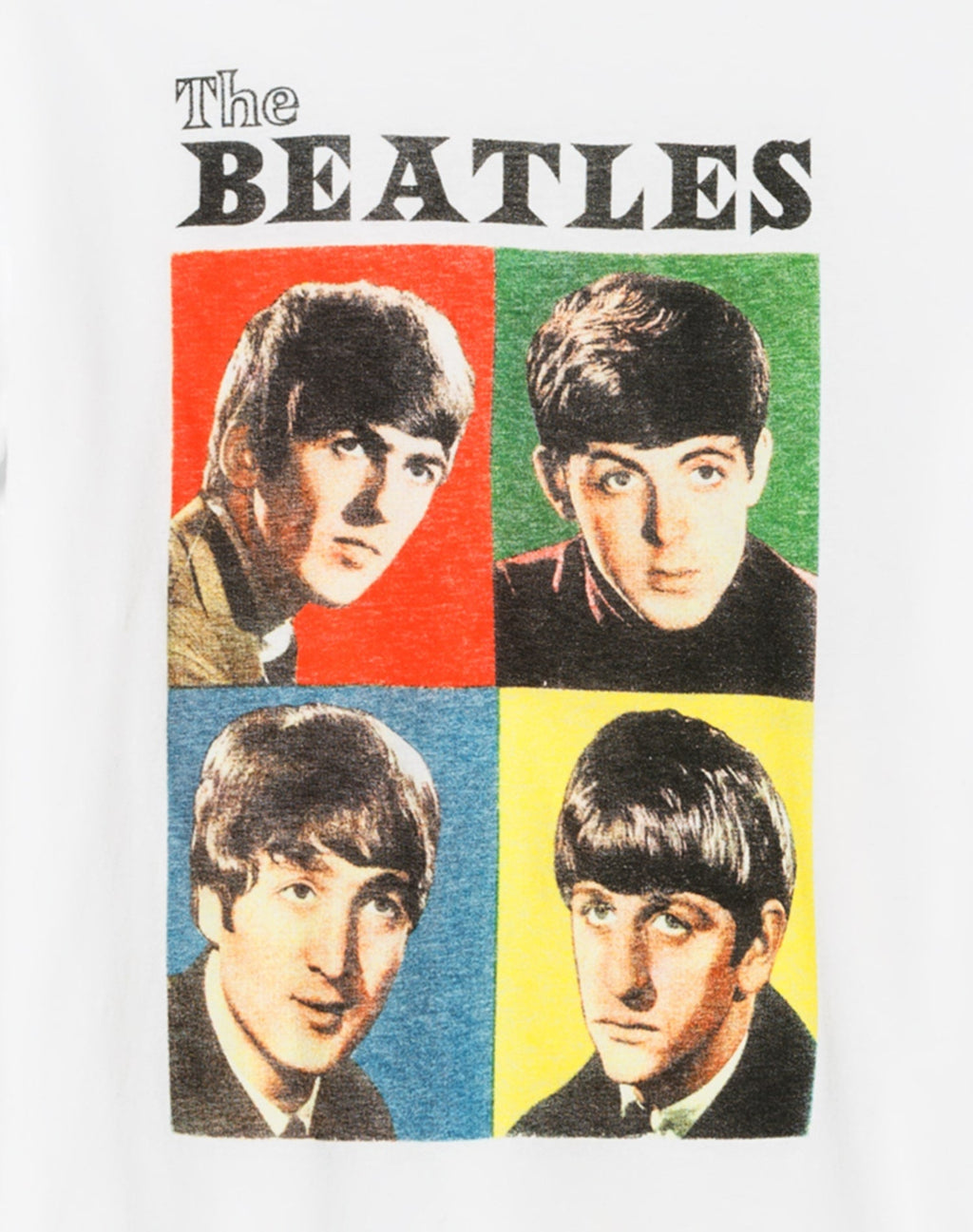 T-Shirt 70S Loose The Beatles - Optic White
