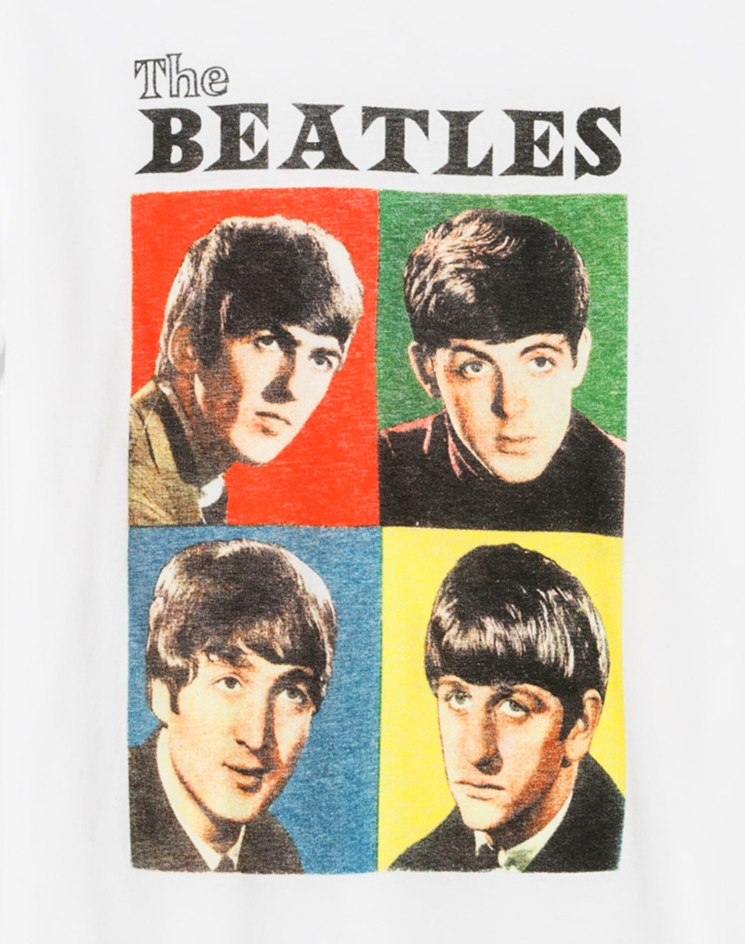T-Shirt 70S Loose The Beatles - Optic White
