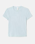 T-Shirt Pointelle Baby - Pale Blue