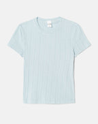 T-Shirt Pointelle Baby - Pale Blue