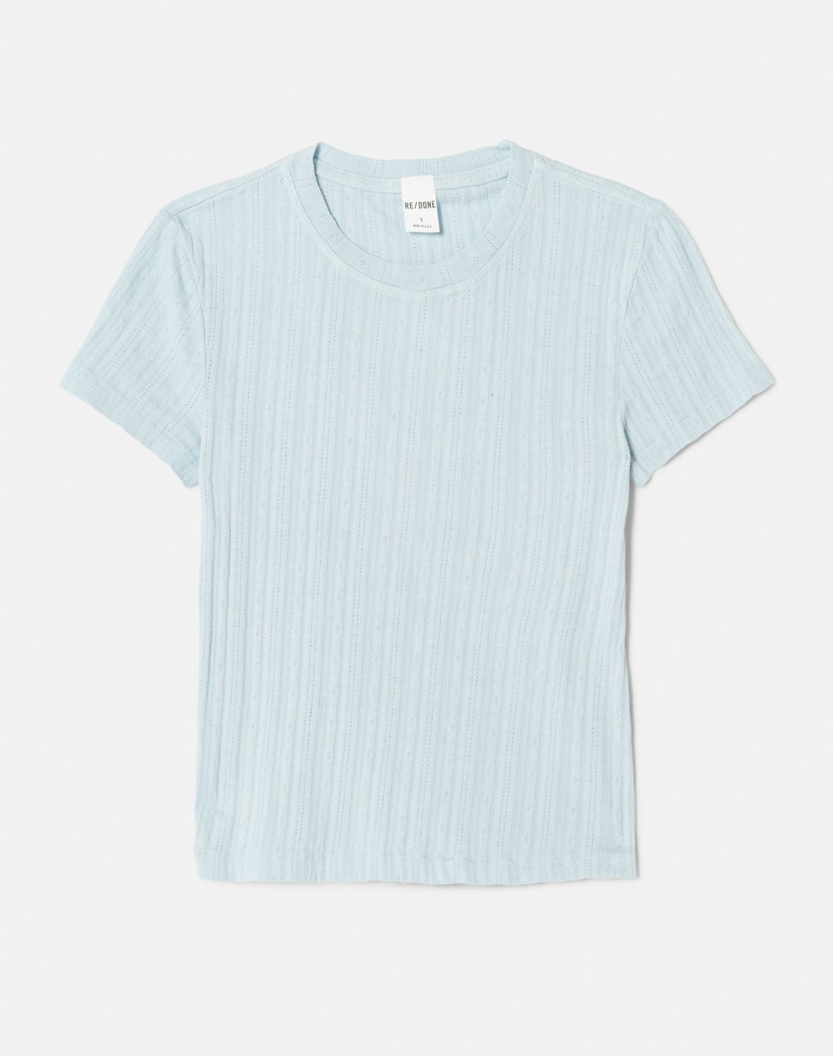 T-Shirt Pointelle Baby - Pale Blue