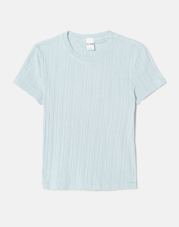 T-Shirt Pointelle Baby - Pale Blue
