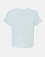T-Shirt Pointelle Baby - Pale Blue