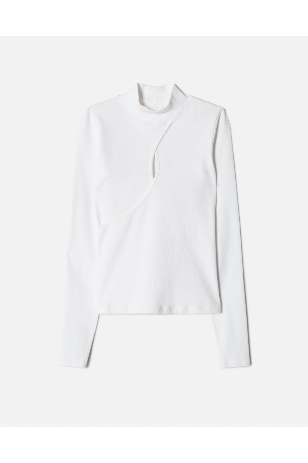 Top Keyhole Mock Neck - Ivory