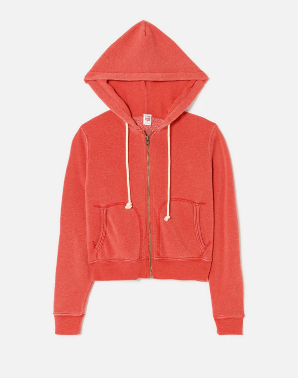 Sweat 90S Zip Up Hoodie - Heathered Red
