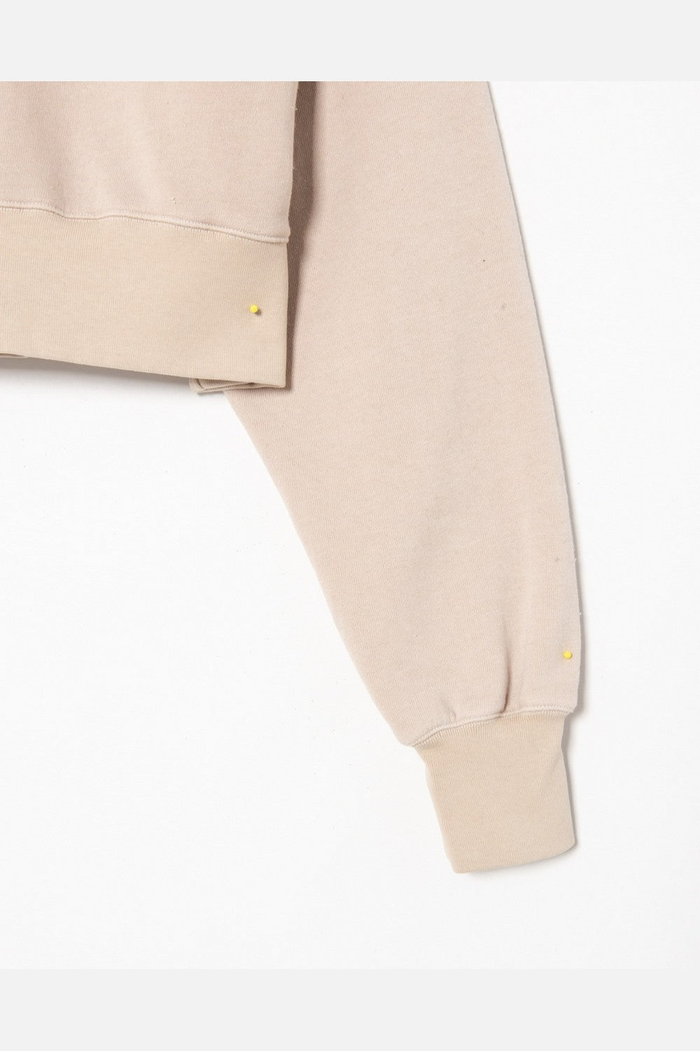 Sweat 90S Crop Half Zip - Heathered Light Almo