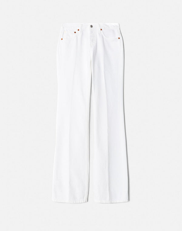 Jean Loose Boot - White