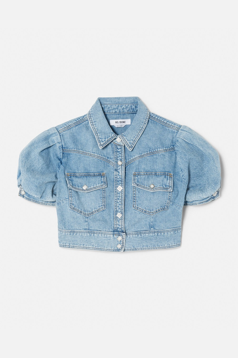 Top Midriff Denim - Blue Mist